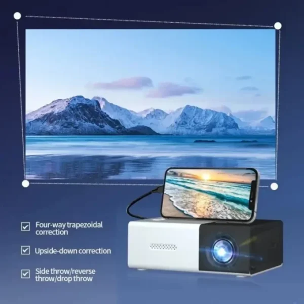 Projetor inteligente 2025 de 1000 lúmens, WiFi 6 Bluetooth 5.3, Android 12 com foco automático, 4K HD para home theater e acampamento ao ar livre - Imagem 6