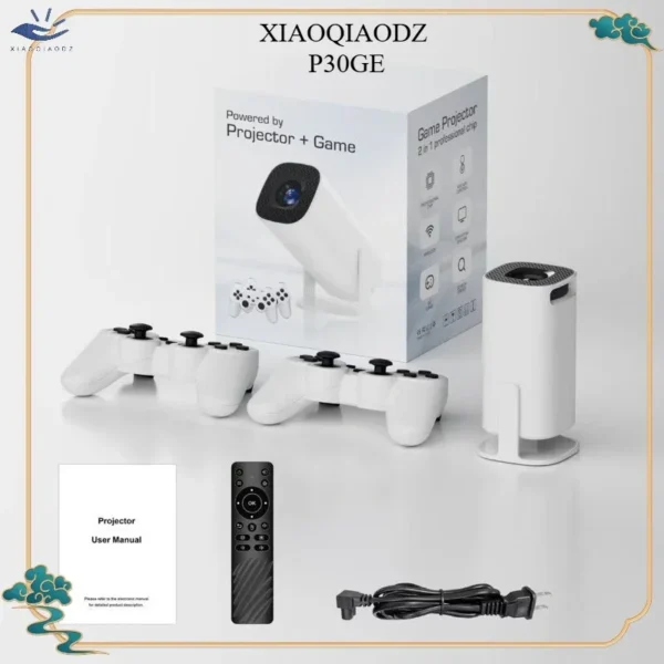 Xiaoqiaodz p30 4k projetor portátil home theater led mini 8k 1080p inteligente android videogame móvel bolso telefone cinema wifi bt - Imagem 2