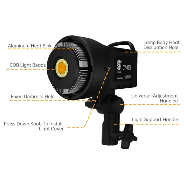Bowens fotografia led iluminação de vídeo luz do dia-equilibrada lâmpada solar para retrato flash estúdio acessórios youtube ao vivo 110/115w - Imagem 3