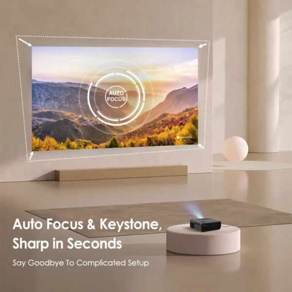 [Google TV Android 14] [Licença Oficial Netflix] projetor portátil 4k 5G WiFi Mini projetor Dolby Beam Projetor Home Theater - Imagem 4