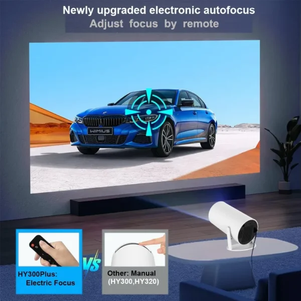Ditong hy300 plus projetor android 4k 1280*720p duplo wifi 300ansi vídeo cinema ao ar livre portátil casa hd led hy300 pro projetor - Imagem 4