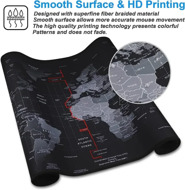 Mapa mouse pad grande mapa tapete de mesa protetor gaming mousepads escritório mesa decoração teclado longo estofamento notebook computador gamer esteira - Imagem 4
