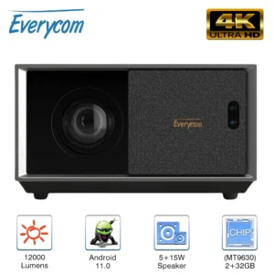 Everycom Full HD RD829 Projetor 5G WiFi LED 4K Vídeo Filme Inteligente Android 11.0 12000 Lumen Projetores Home Theater Cinema Beamer