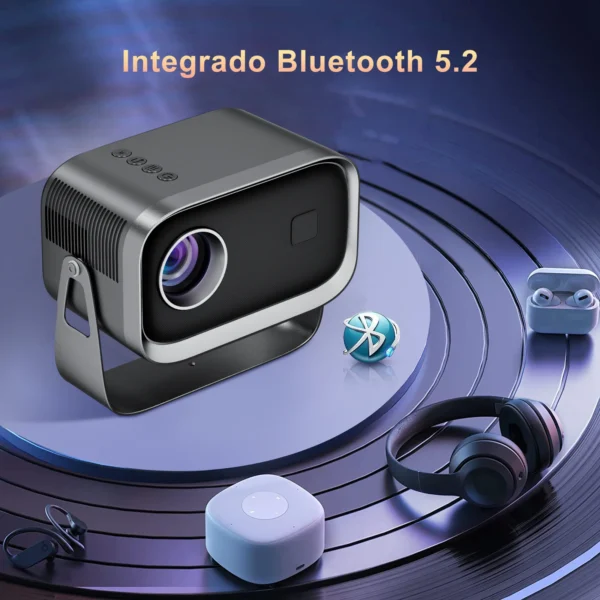 Projetor LED Salange-Mini, P28B, P28A, 8K Full HD, WiFi, 8000 Lumens, Android 9, Suporte 1080P, Vídeo caseiro para filme ao ar livre - Imagem 3