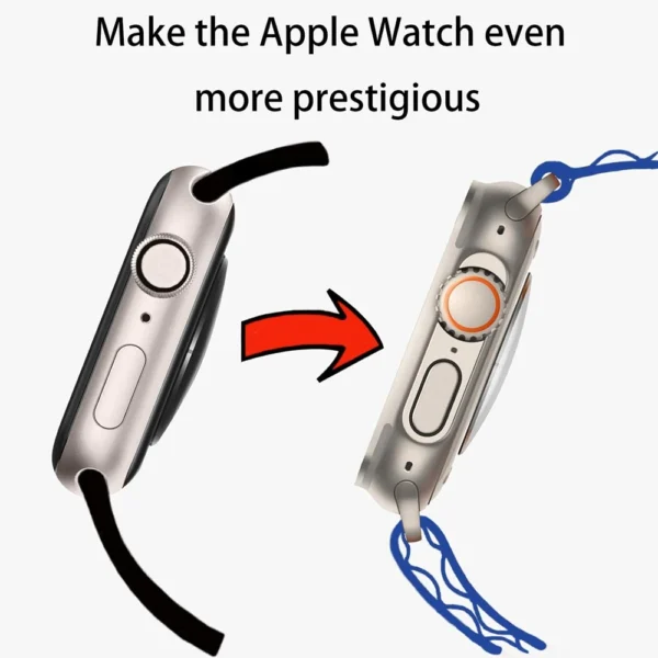 Capa protetora de tela para apple watch 45mm 44mm 40mm 41mm, capa dura para pc dianteiro e traseiro iwatch 9 8 7 se 6 5 4 mudança para ultra - Imagem 2