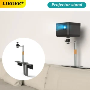 Suporte de projetor multi-aplicação para sofá-cama, liga de alumínio, base de metal grosso, faixa ajustável, suporte móvel