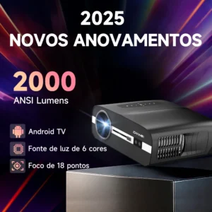 Projetor Ultra HD 4k com 2.000 ANSI Lumens Home Theater Smart Android TV Projetores de feixe de luz diurna 5G WIFI PK dLp LAsEr Projetor