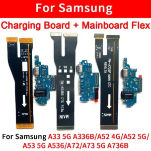 Para samsung a33 a53 a72 a73 a72 a52 4g 5g usb com micro porta de carregamento carregador doca cabo flexível com microfone ic placa principal