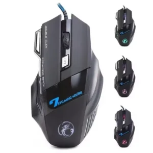 Mouse gamer Brasil X7 com retroiluminação, design ergonômico, 5500 DPI ajustável - ideal para PC, laptop e desktop