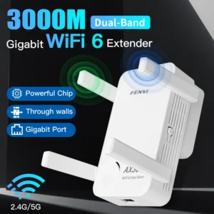 Fenvi wifi6 ax3000 gigabit repetidor sem fio banda dupla 2.4/5ghz amplificador de sinal com 4 antenas de alto ganho amplificador de longo alcance