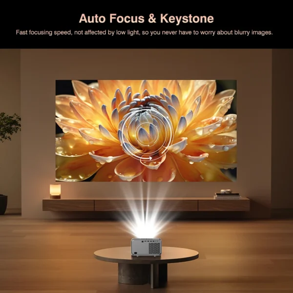 Touyinger H7 Projetor de foco automático Full HD 1080P Projetor externo WIFI Projetor portátil Mini TV LED Home Theater - Imagem 4
