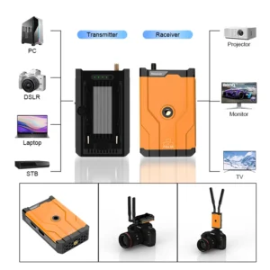 Extensor sem fio de 500M, o conteúdo de telas pequenas, como tablets/laptops/câmeras em TVs/monitores/projetores de alta definição