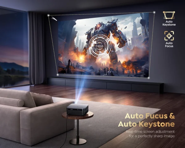 PUTRIMS K12 Projetor FHD 1080P Projetor Bluetooth WiFi Netflix Oficialmente e AI Auto Focus 1500 ANSI 30000 lumens Auto-foco 4K Suporte - Imagem 8