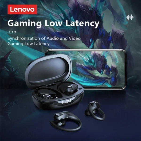 Original lenovo lp75 tws bluetooth v5.3 fones de ouvido sem fio led display digital redução ruído à prova dwaterproof água novo - Imagem 3