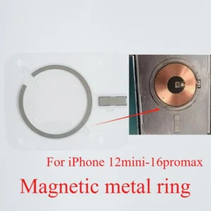 Anel de metal magnético magsafe para carregador sem fio para iphone 12 mini 12 13 pro max 14 15 16 plus ferramenta de reparo de telefone