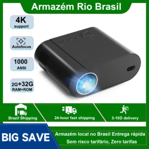 Novo projetor ditong 4k android com wifi duplo 6 e bluetooth auto keystone foco automático home theater hd nativo 1080p ao ar livre