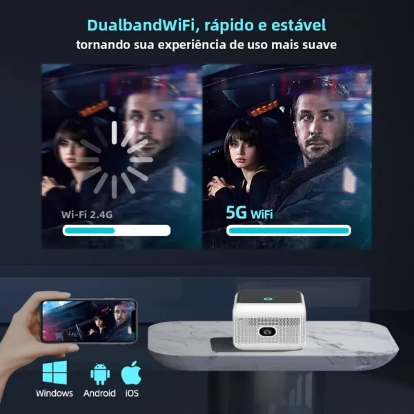 VIVICINE 1080p Full HD Home Theater Projetor portátil 4K, foco automático Auto Keystone, Videos Games Movie Projetor Beamer - Imagem 4