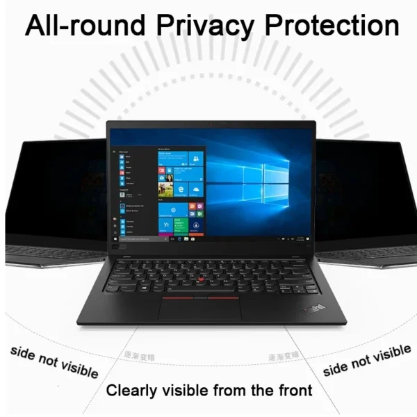 Filme de privacidade anti-espião para laptop 14 15.6 ''(16:9) protetor de tela notebook pc computador filtro anti-peep fosco filme anti-reflexo - Imagem 2