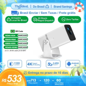 ThundeaL HD Mini Projetor TD90 PK TD80W 1080P WiFi Android TD80 Projetor Home Theater Cinema 3D Telefone Vídeo Projetor de filmes