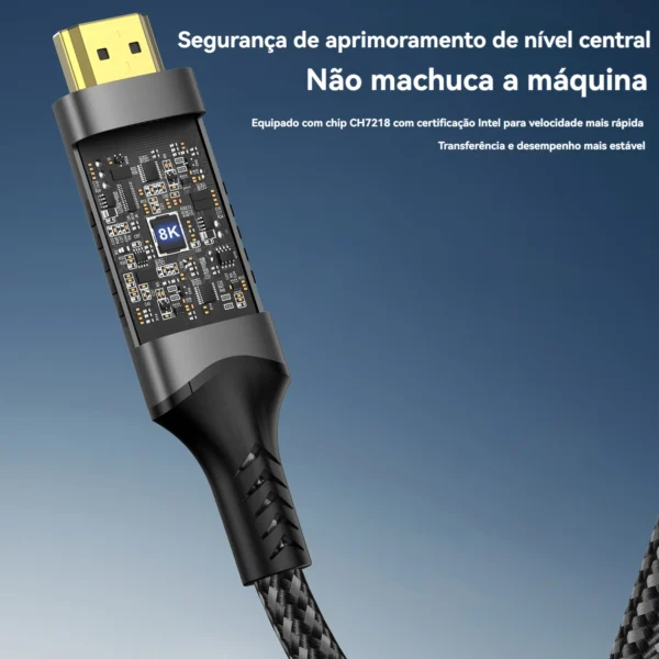 Cabo usb c para hdmi 8k @ 60hz 4k @ 120hz tipo c para hdmi-cabo hdtv compatível para conversor de tv macbook air ipad USB-C adaptador hdmi - Imagem 2