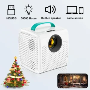 Salange q2 portátil mini projetor de filmes mesma tela smartphone 640*480p para acampamento ao ar livre home theater presentes das crianças