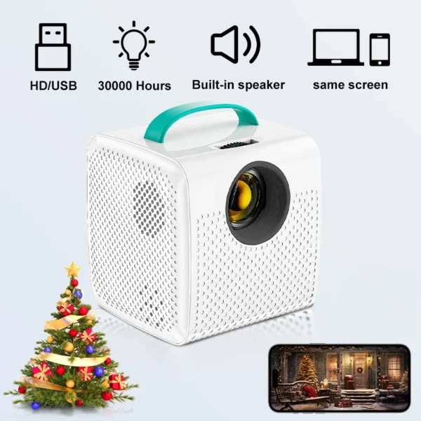 Salange q2 portátil mini projetor de filmes mesma tela smartphone 640*480p para acampamento ao ar livre home theater presentes das crianças