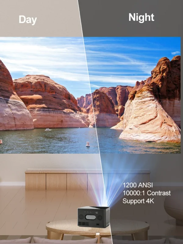 WZATCO-Projetor Android Inteligente, Full HD, 1080P, A9, Wi-Fi, LED, 2K, Vídeo 4K, PK, DLP, Home Theater, Cinema, Beame - Imagem 2