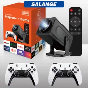 Salange HCS350 Pro Projetor de jogos Mini rotação livremente Beamer para Xiaomi IOS Android Phone compatível com PSP PS1 GBA Simulator