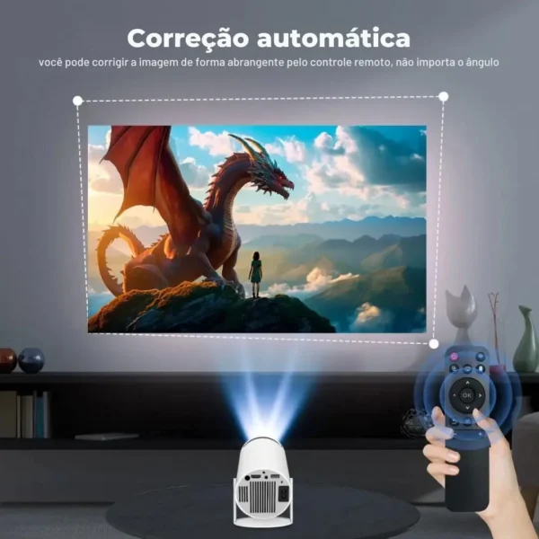 Projetor CineFlix 120 Polegadas Tela Gigante com 8000 Lumens Full HD 1080p 4K Bluetooth Wifi Netflix Youtube Spotify 🎥 - Imagem 8