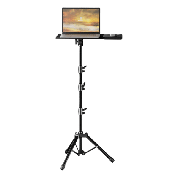 Tripé para projetor de 125cm, tripé para laptop, altura ajustável de 23 a 49 ", mesa de pé, computador ao ar livre, suporte para estúdio - Imagem 5