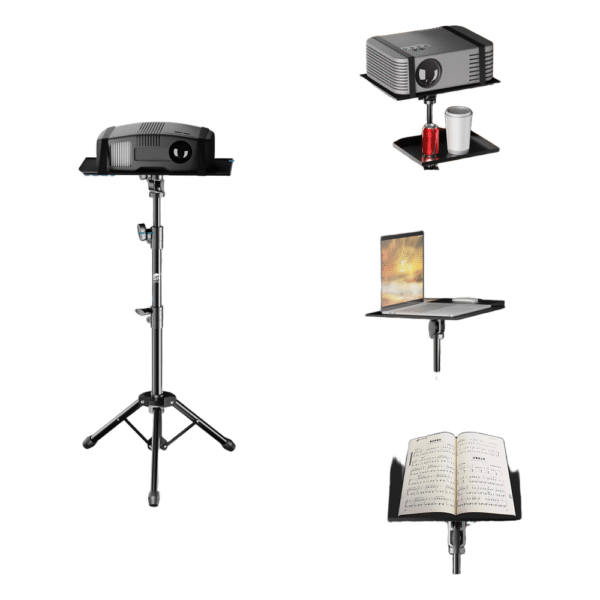 Tripé para projetor de 125cm, tripé para laptop, altura ajustável de 23 a 49 ", mesa de pé, computador ao ar livre, suporte para estúdio - Imagem 6