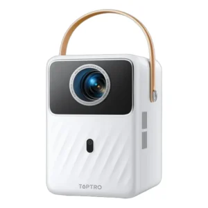 Projetor TOPTRO B1 Projetor Portátil Full HD 1080P Suporte 400ANSI Android 9.0 Projetor Auto Keystone e Foco Elétrico Bateria Embutida