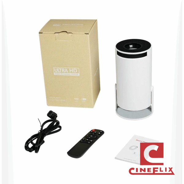 Projetor CineFlix 120 Polegadas Tela Gigante com 8000 Lumens Full HD 1080p 4K Bluetooth Wifi Netflix Youtube Spotify 🎥 - Imagem 3