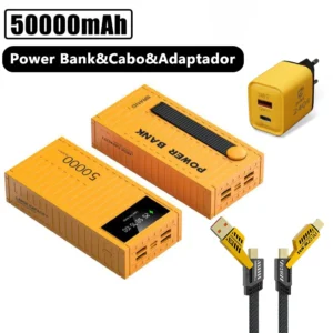 Carregador Portatil 20000mAh Power Bank 50000mAh Carregamento rápido Powerbank Combinação