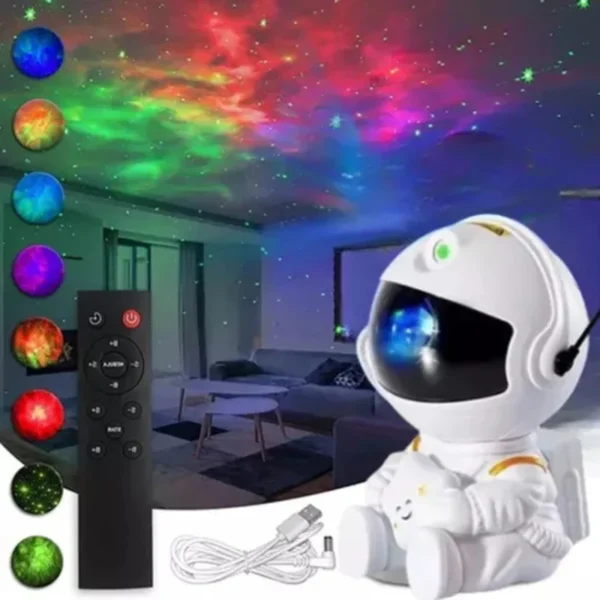 PROJETOR ASTRONAUTA PLANETAS E ESTRELA LUMINÁRIA CRIANÇA INFANTIL LUATEK - Imagem 7
