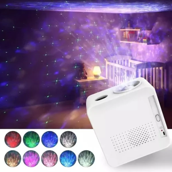 Mini Projetor Luminaria Abajur Galaxia Galaxys Wi-fi Touch Estrelas 6 Luas Nebulosa Quarto 3304 Luuk Young - Imagem 4