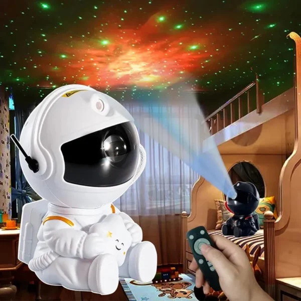 Mini Astronauta Projetor Galáxia Luminária Led Nebulosa Estrelado Estrelas Nebulosa Galaxy Ws3315 - Imagem 3