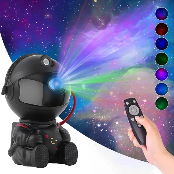 Mini Astronauta Projetor Galáxia Luminária Led Nebulosa Estrelado Estrelas Nebulosa Galaxy Ws3315 - Imagem 2
