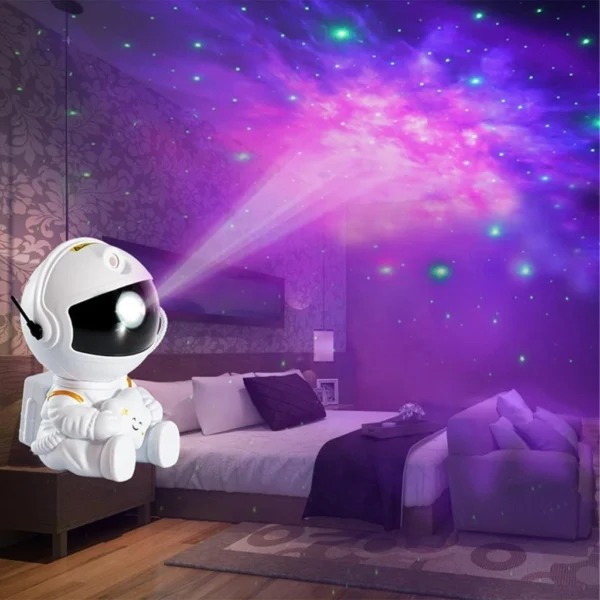 Mini Astronauta Projetor Galáxia Luminária Led Nebulosa Estrelado Estrelas Nebulosa Galaxy Ws3315 - Imagem 6