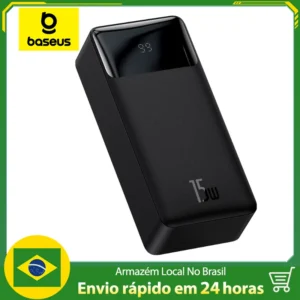 Powerbank Baseus 30000mah 15w Display Digital Carga Rápida Carregador Portátil Recarregável USB Alta Resistencia ENVIO IMEDIATO