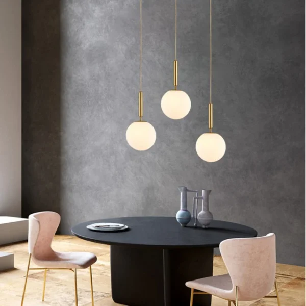 Nordic criativo de vidro sala estar pendurado lâmpada quarto principal simples sala jantar luzes pingente cabeceira quarto pequeno lustre - Imagem 6