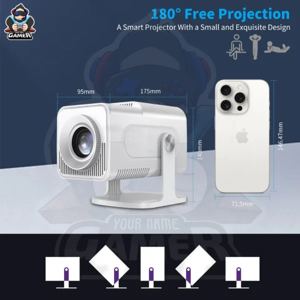 Projeto Hcs350 Pro Retro Consoles de videogame Console de jogos portátil WIFI Portátil Inteligente Quad Core Arm Cortex-a53 Projetor - Imagem 2