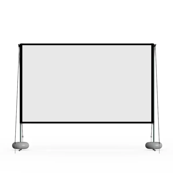 Tela de projetor portátil de 100 polegadas com suporte Tela de projeção de vídeo para filmes de 100 polegadas em tecido 16:9 4K 3D HD Cortina externa