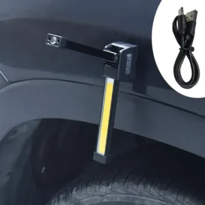 Lâmpada de ginástica luz à prova dwaterproof água lanterna led posando com ímã 7 graus escurecimento usb recarregável 180 graus dobrável worklight