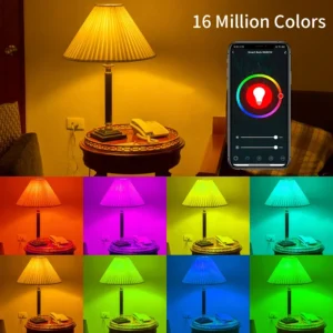 Lâmpadas LED RGB Tuya Smart WiFi, Lâmpada Alexa, Aplicativo Smart Life, Assistente do Google, Controle de Voz, 220V, 110V, 10W, 15W, 20W, E27