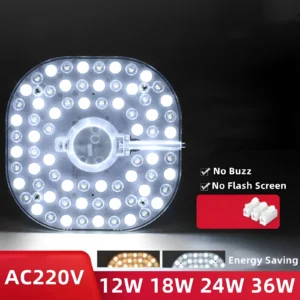 Quadrado LED Painel Circle Ring Light, Decoração do teto Lâmpada, Downlight, 12W, 18W, 24W, 36W, 360 °, AC 220V, 230V, 240V, Novo