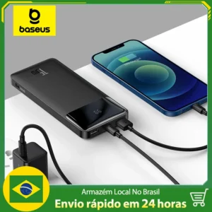 Baseus 10000mAh LED Power Bank Portable Charger External Battery 10000 mAh Fast Charging Powerbank For iPhone Xiaomi POCO