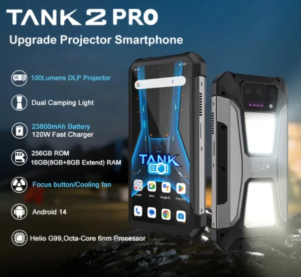 8849 TANK 2 PRO, CPU MT6789 120 Hz 6,81 polegadas, projetor transparente atualizado 5G, função de dissipação de calor, 12 GB de RAM, 256 GB  512 GB de ROM - Imagem 7