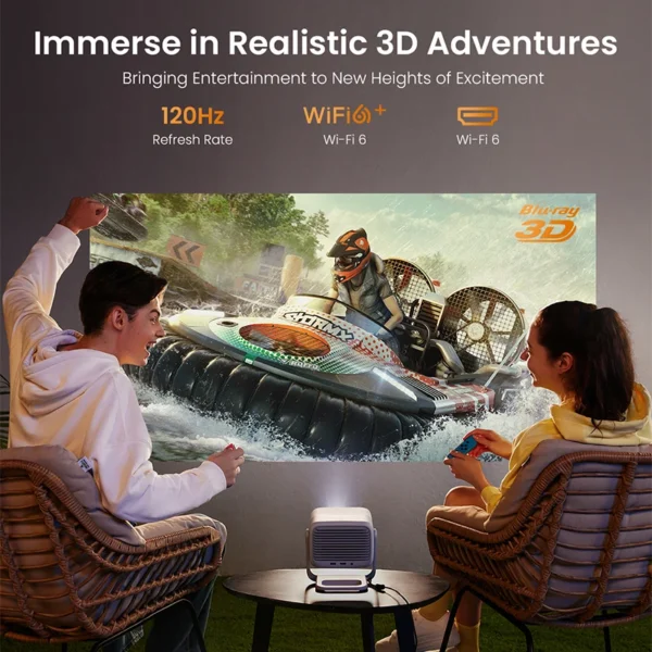 Jmgo n1s projetor laser triplo versão global 3d portátil googletv netflix para cinema em casa inteligente ao ar livre dolby visão teatro - Imagem 4