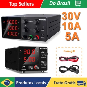 Fonte De Alimentação De Bancada 300W 150W Banco De Potência 30V 10A 5A Banco De Potência Noberak Laboratório Ajustável Laboratório DCPower Supply Fonte Keyed Do Brasil